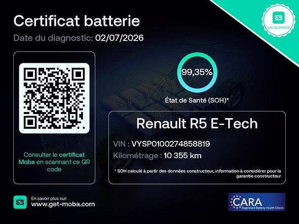 RENAULT 5 E-Tech Electrique techno 120 ch autonomie urbaine - Vue 2